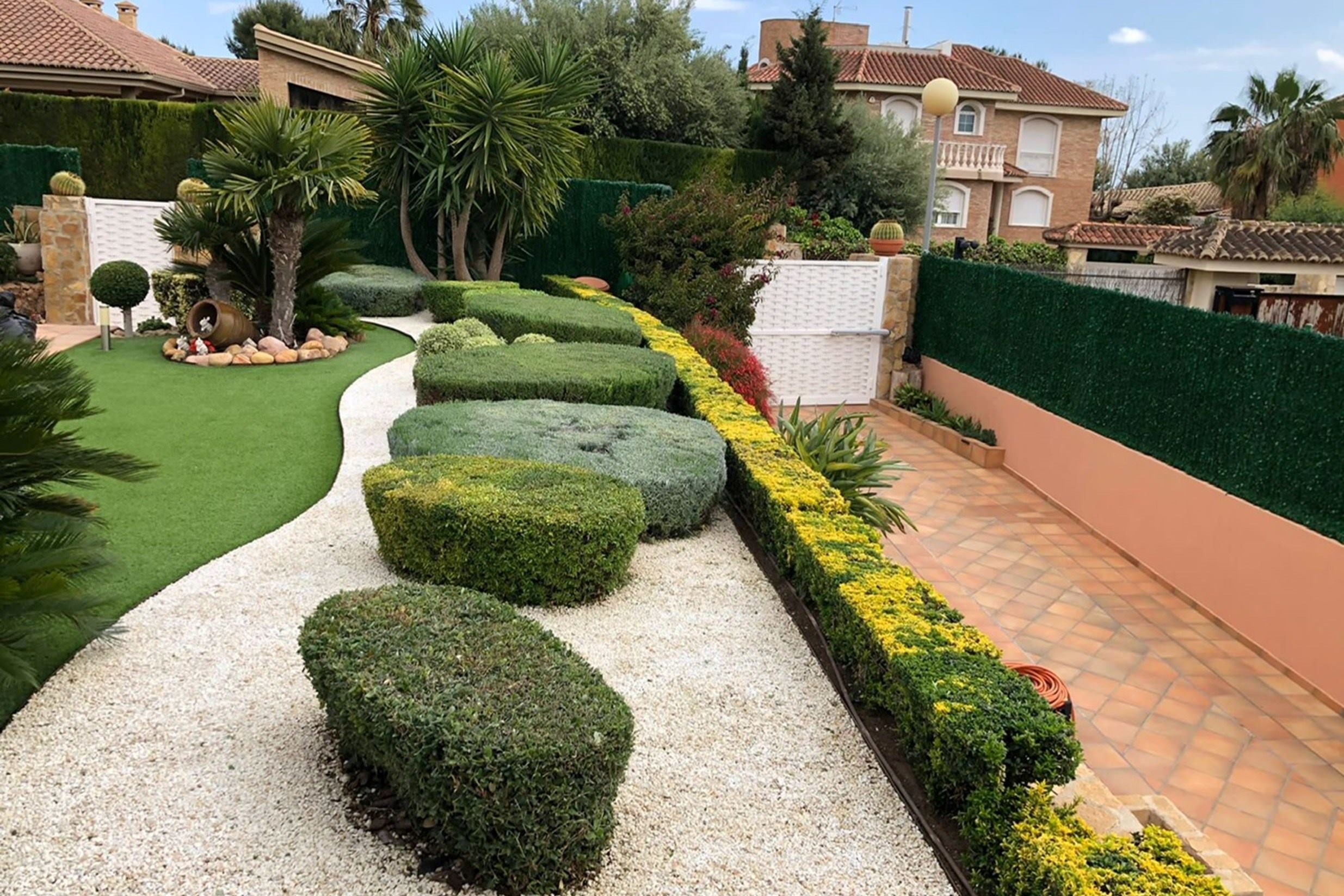 Seto podado por jardineros a domicilio en Valencia